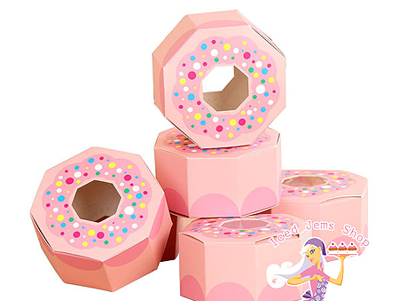 custom round donut boxes